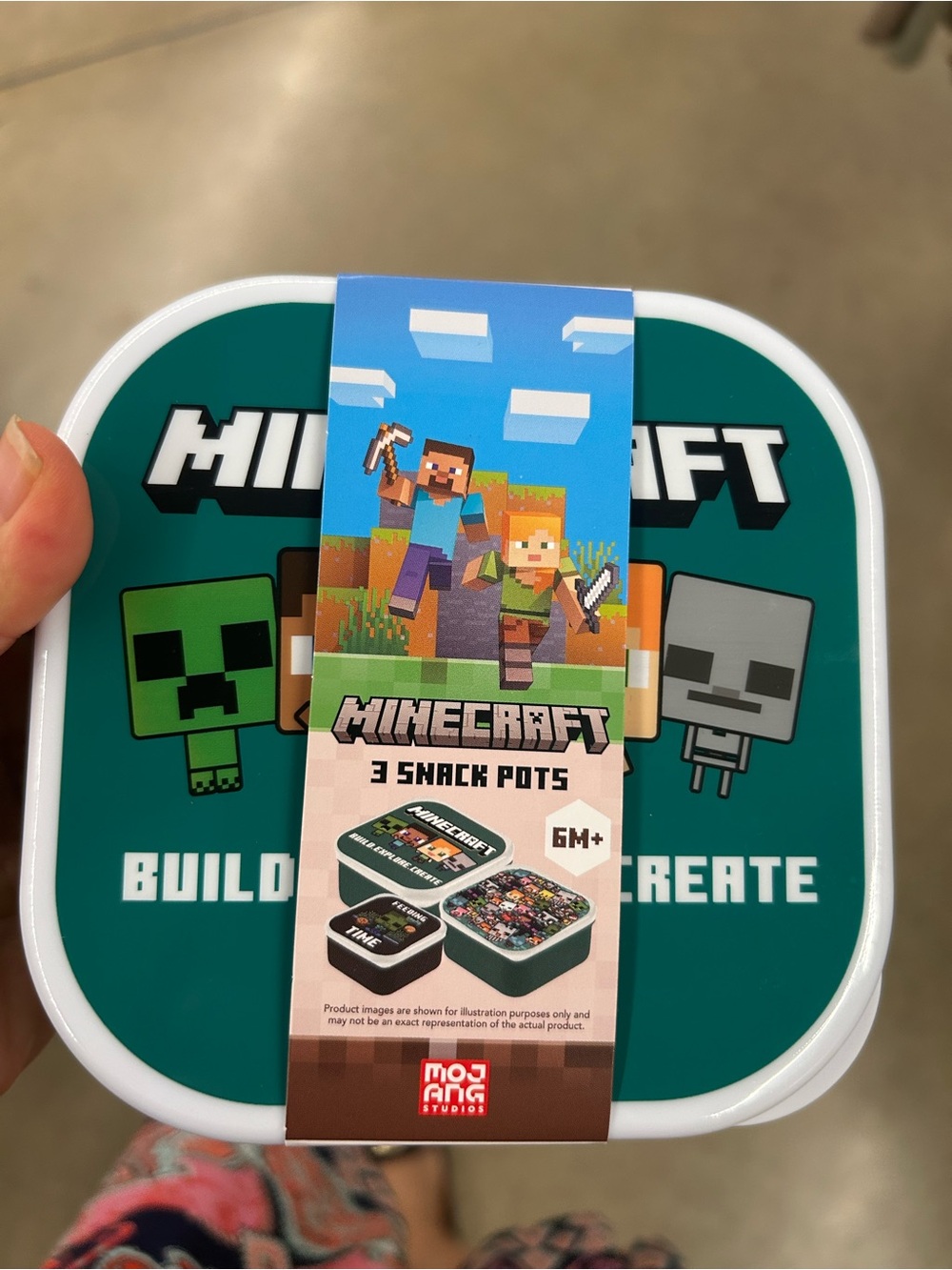 NWT Minecraft Snack 3pcs Pot Set